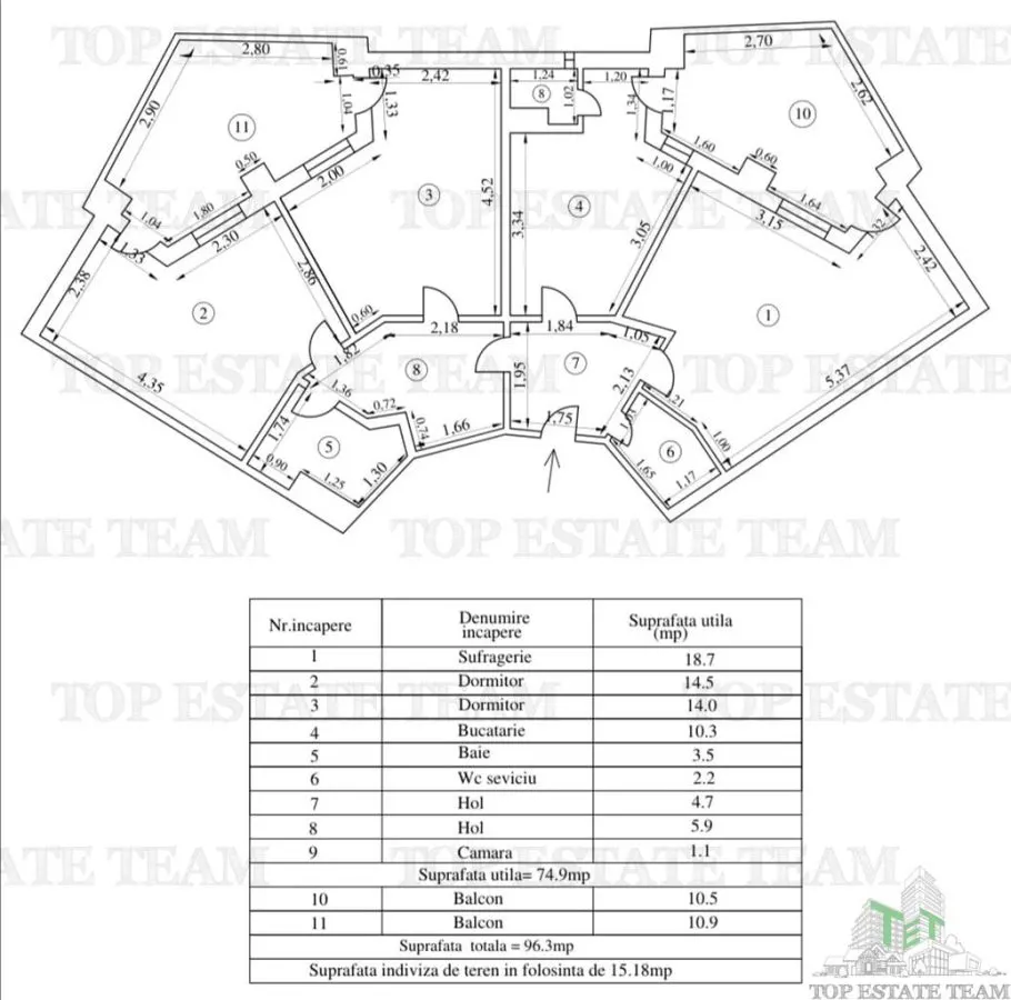 Three-Bedroom Apartment, Ultra-Central Braila – For Sale - foto 12