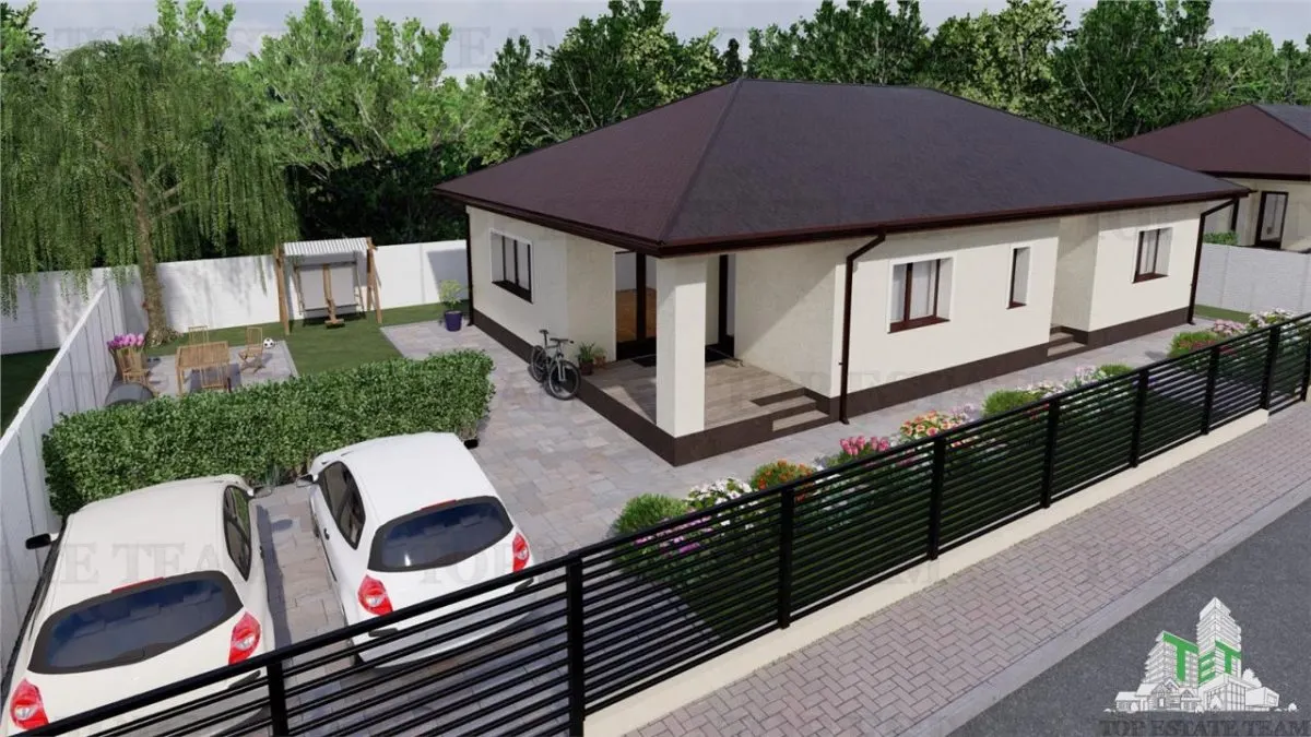 Casa Unifamiliar de Planta Baja, 4 Dormitorios, Calefacción por Suelo, Domneşti - foto 9