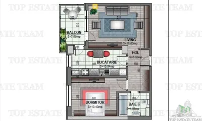Appartement 2 Pièces Spacieux, Immeuble Achevé, Secteur 6–Militari - foto 4