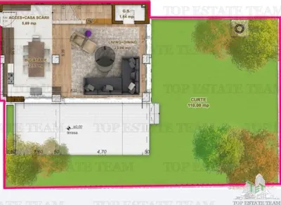 Appartement 3 Chambres Duplex P+1 avec Jardin Privé 110 m², Domenii, Secteur 1 - foto 20