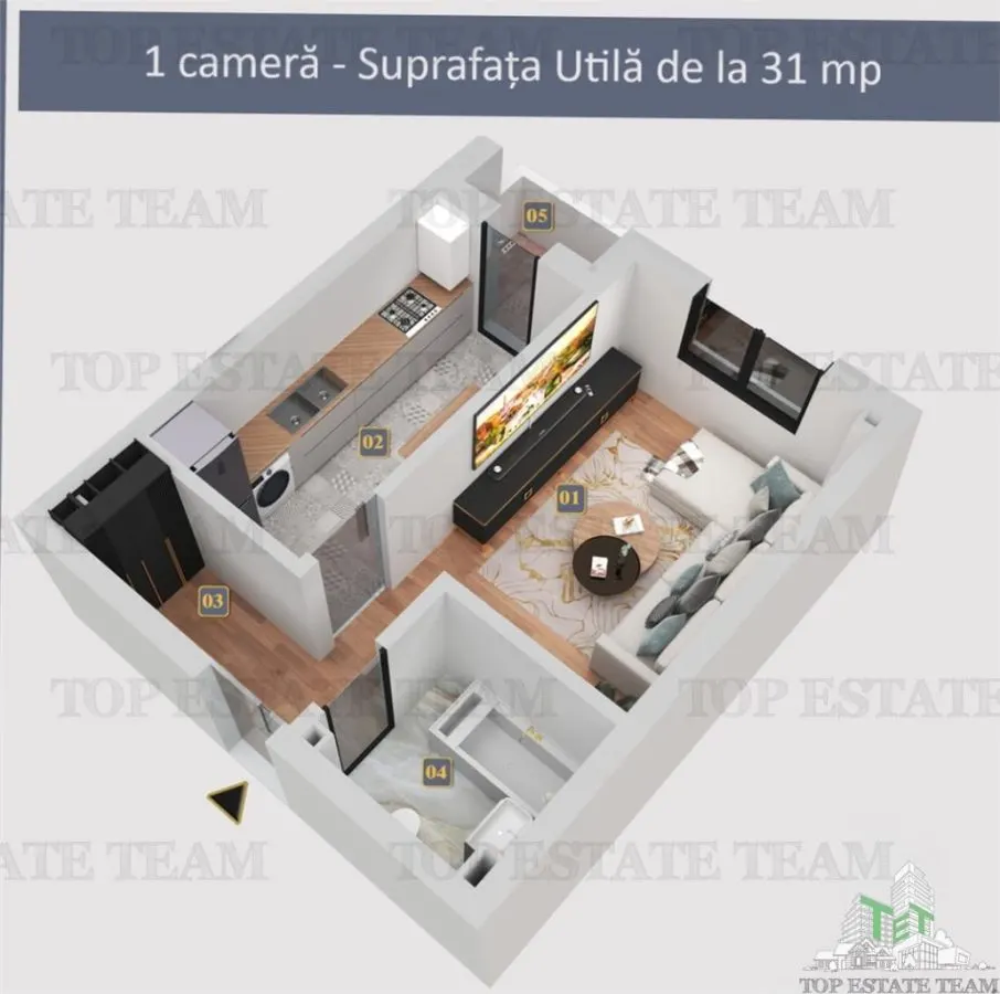 Studio in New Building | Premium Finishes | All Utilities | Militari Residence - foto 4