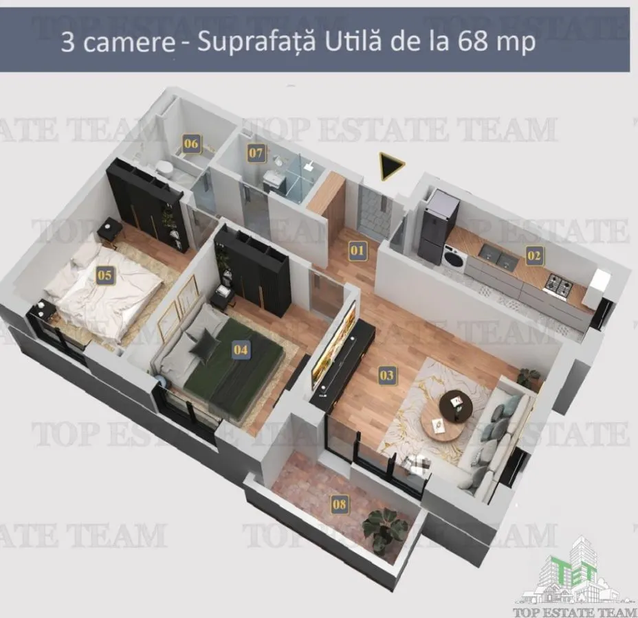 3-Bedroom Apartment, New Build, Premium Finishes, All Utilities, Militari Residence - foto 4