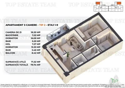 Premium New Build: Bucuresti - Antiaeriana, 3-Bedroom Apartment, 80 sqm - foto 3