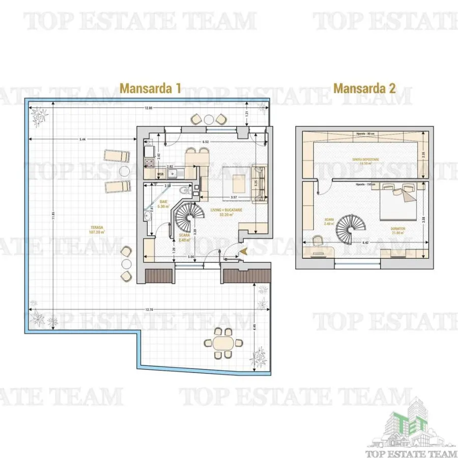 Exclusivo Dúplex Ático de 2 Dormitorios con Terraza de 100 m² - foto 14