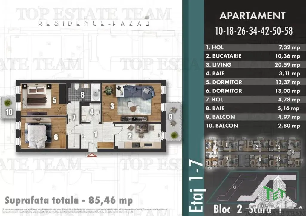 Amplio Apartamento de 3 Dormitorios, Promoción Nueva, Berceni - foto 1