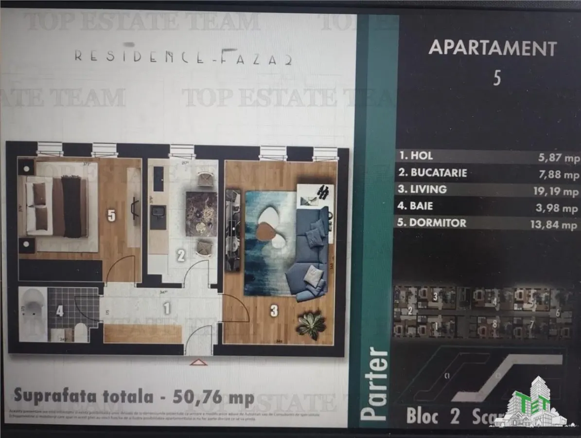 Apartamento Espacioso de 2 Dormitorios, Piso Intermedio, Obra Nueva, Parque Tudor Arghezi - foto 2