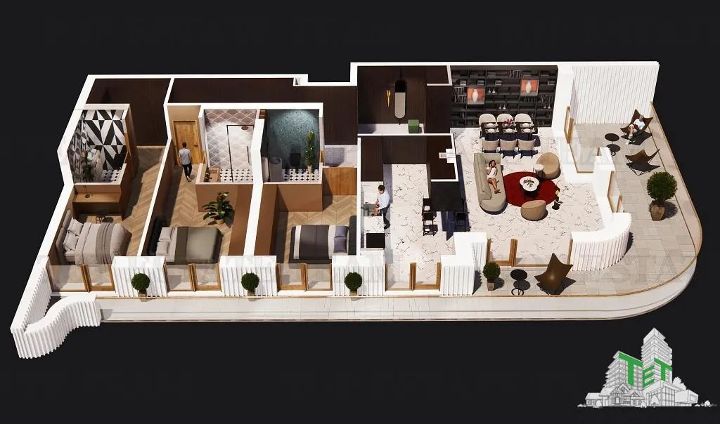 4-Bedroom Apartment for Sale in Pipera with Terrace, 67 sqm - foto 14