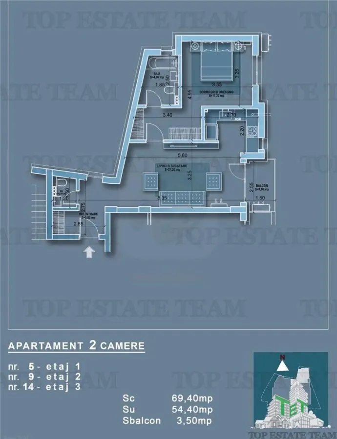 Appartement 3 Chambres dans Nouvelle Promotion, Quartier Mosilor - foto 5