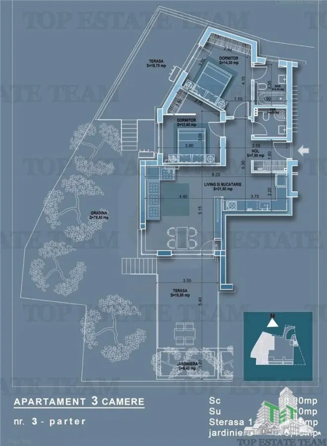 Apartamento de 3 Dormitorios con Terrazas y Jardín Privado, Adyacente al Metro Obor - foto 1