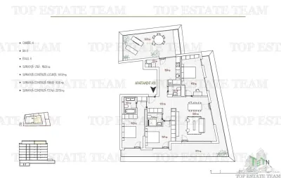 Penthouse 4 Chambres, Terrasse 66 m², Immeuble Boutique, Bucarest, Parc Opéra - foto 9