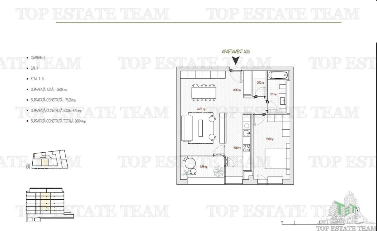 Appartement 2 Chambres, Immeuble Boutique, Bucuresti, Parcul Operei - foto 8