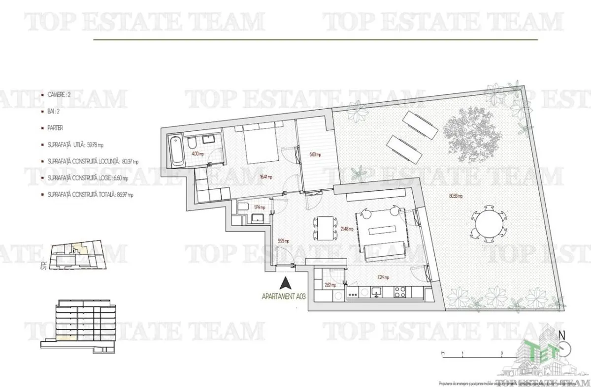 Apartamento de 2 Dormitorios con Jardín de 80 m², Edificio Boutique, Bucuresti, Parque de la Ópera - foto 10