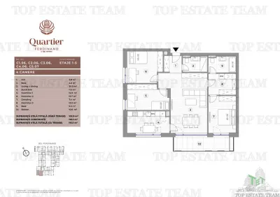 Appartement de Quatre Chambres, Bd Ferdinand - foto 4
