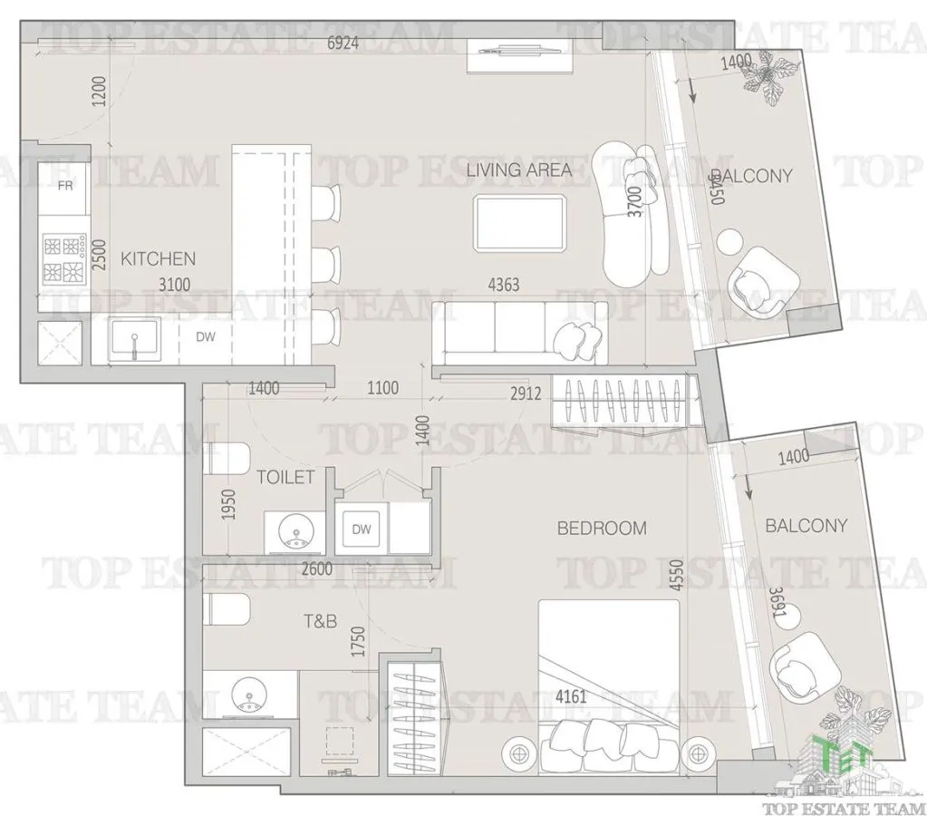 Two-Bedroom Apartment for Sale in Jumeirah Village Triangle, Dubai - foto 3