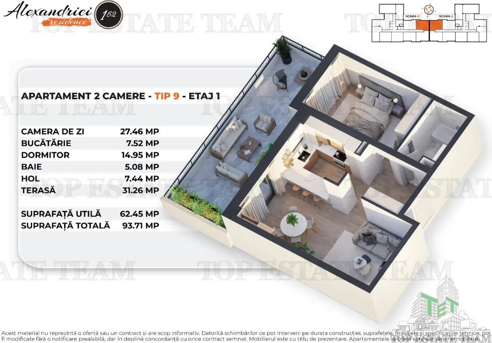 Apartment with 2 bedrooms for sale 62.45 sqm in Bucuresti, Rahova area - foto 12