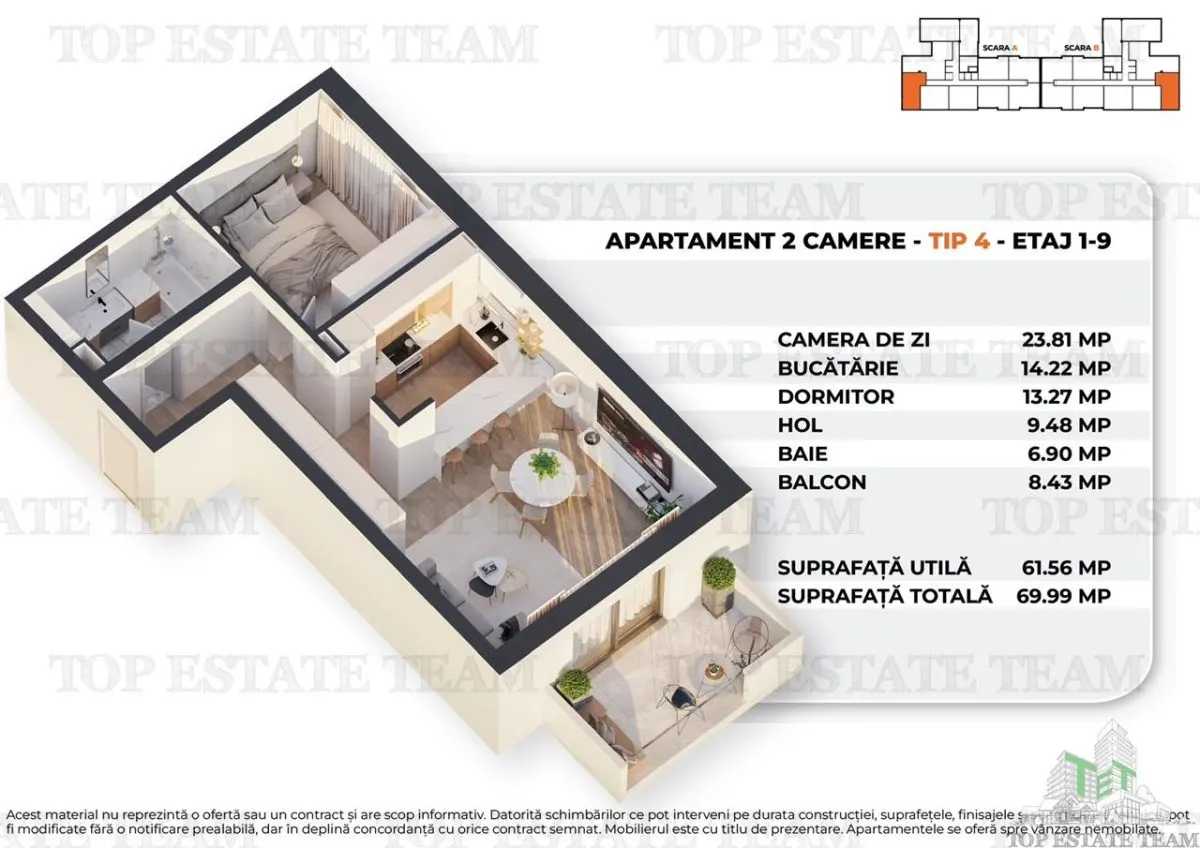 2-Bedroom Apartment in Modern New Development, 62 sqm + Balcony, 15 mins from Parliament Palace - foto 6