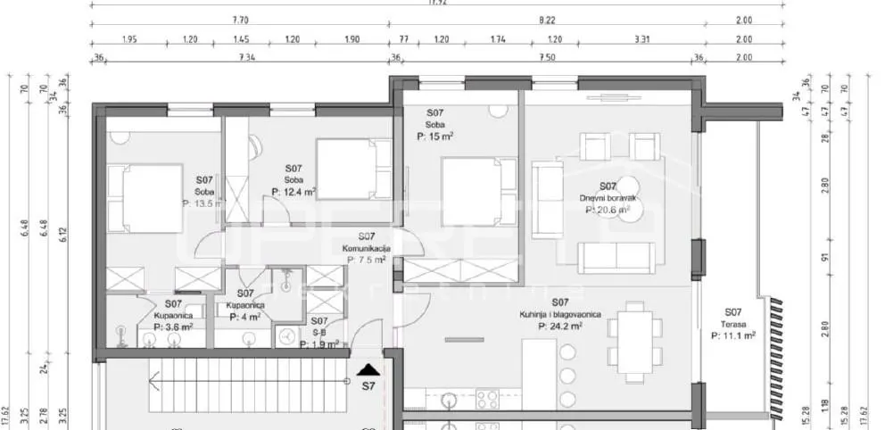 克罗地亚拉宾三卧室公寓出售 - foto 2