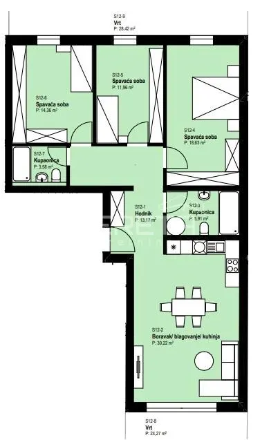 克罗地亚萨格勒布Čitnjak新建公寓出售 - foto 4