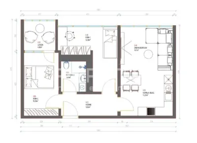Apartamento de Dos Dormitorios en Venta en Utrine, Zagreb - foto 2