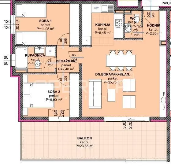Apartamento de Dos Dormitorios en Venta en Makarska, Croacia, con Terraza y Vistas al Mar - foto 12