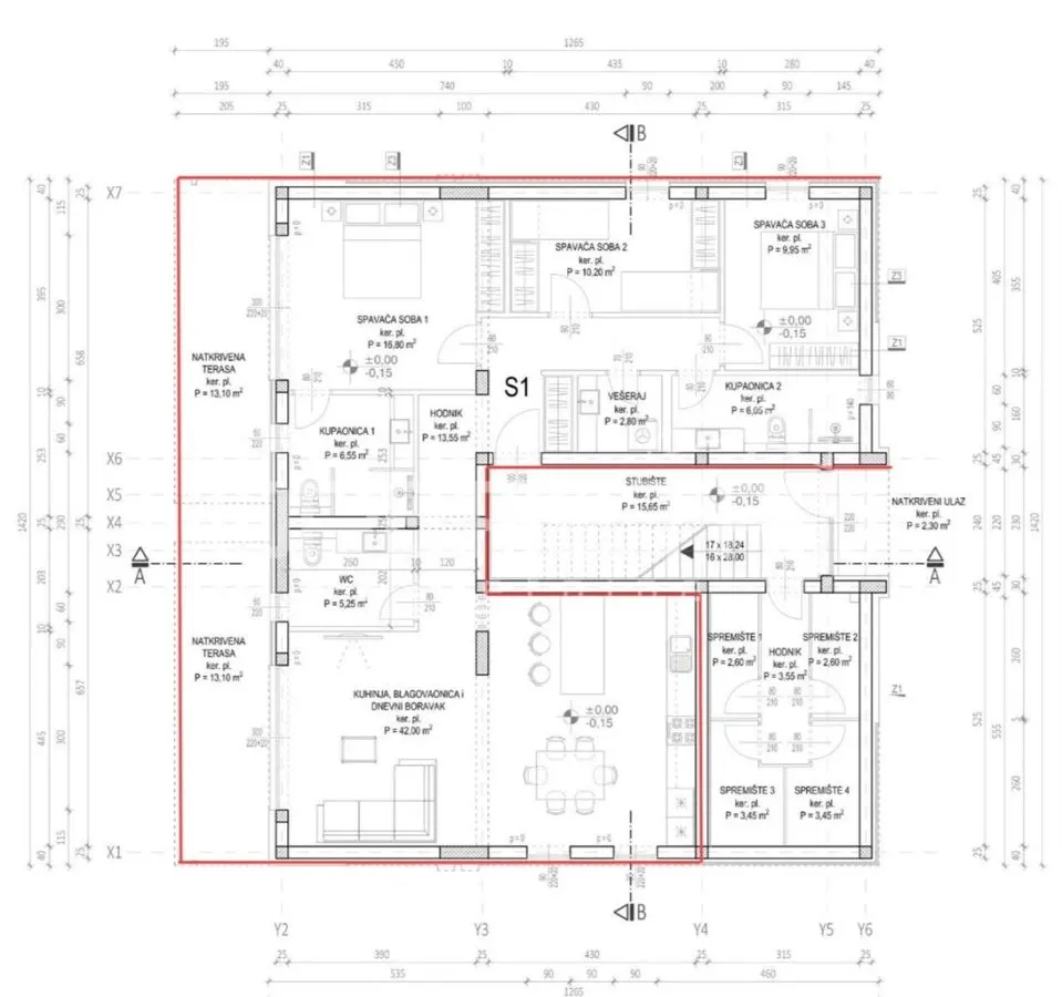 Apartamento de Cuatro Dormitorios en Planta Baja en Venta en Zadar, Croacia - foto 2