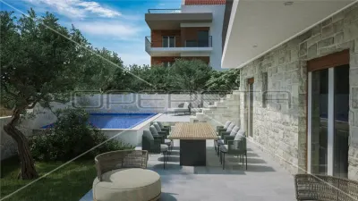 克罗地亚斯蒂瓦什尼卡带游泳池和花园的一楼公寓 - foto 13