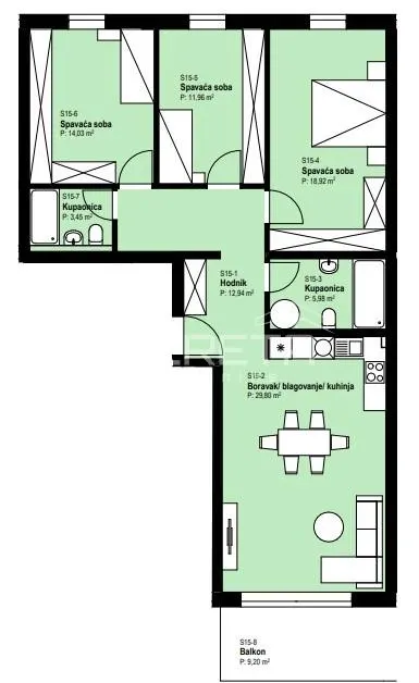 Appartement neuf à vendre à Žitnjak, Zagreb - foto 4