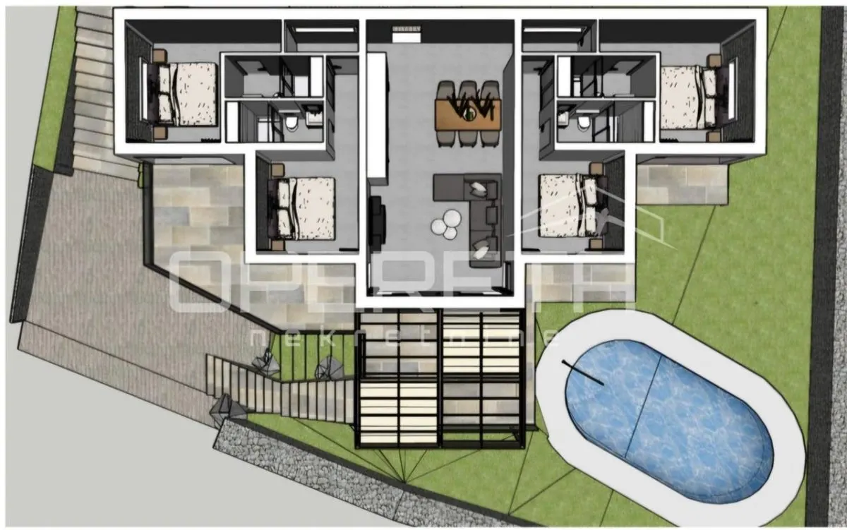 Modern Villa with Pool and Mediterranean Garden, Lumbarda, Korcula - foto 16