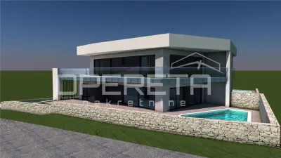 Villa Pareada Moderna con Piscina en Venta en Kanfanar, Croacia - Kanfanar