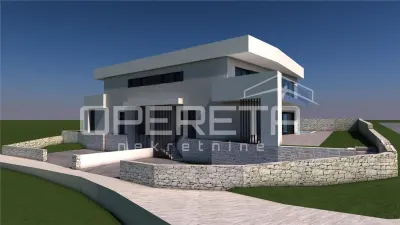 Villa Pareada Moderna con Piscina en Venta en Kanfanar, Croacia - foto 2