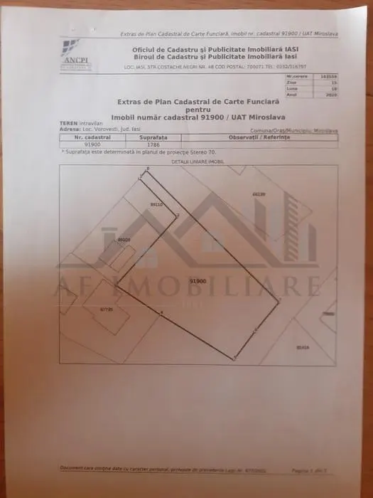 Terrain Vorovesti 1787 m² – €27/m², Toutes Utilités, Double Accès - foto 8