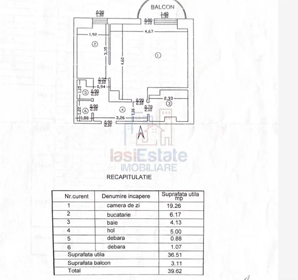 Appartement une chambre, zone Pacurari - foto 5