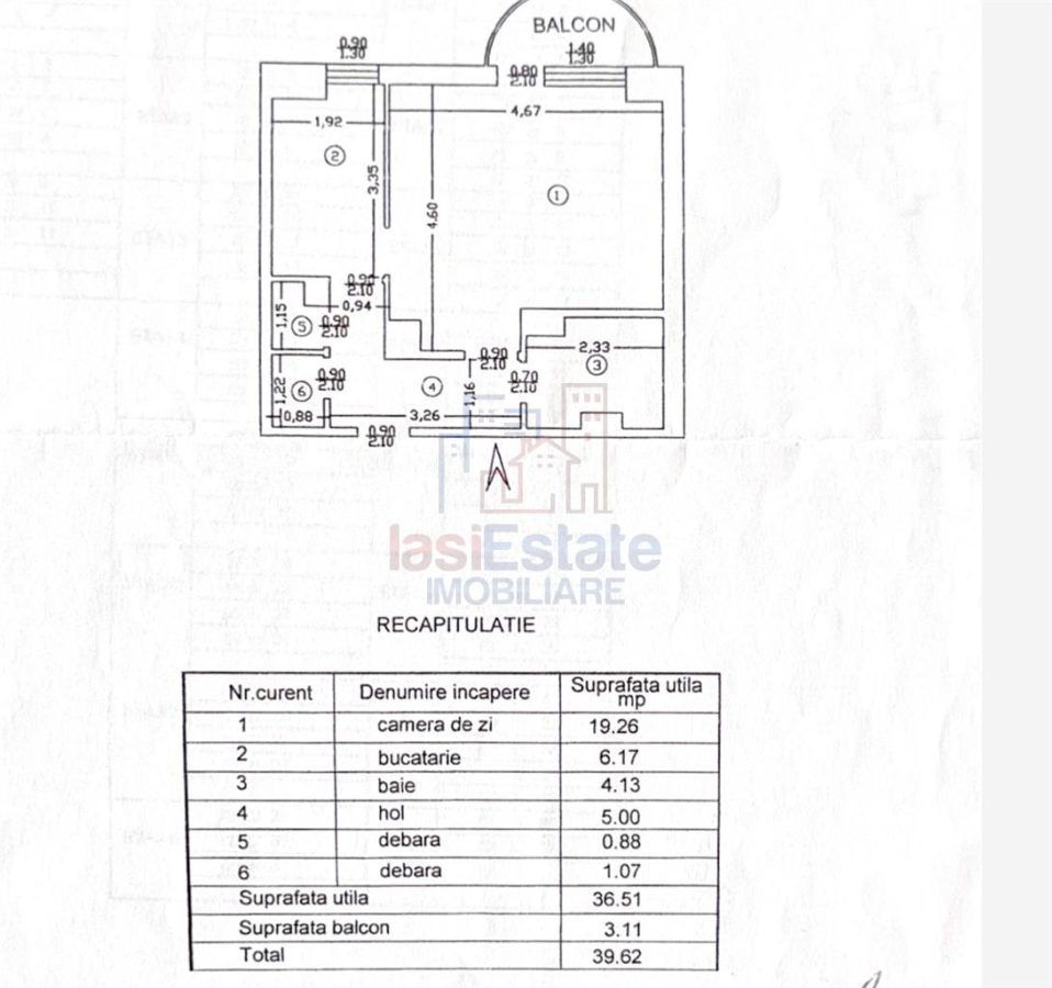 Apartamento de un dormitorio, zona Pacurari - foto 6