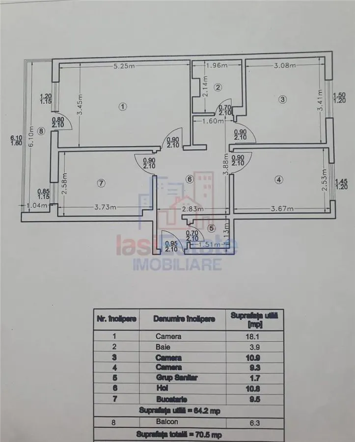 Appartement 3 Chambres, Mircea cel Bătrân, Iași - foto 12