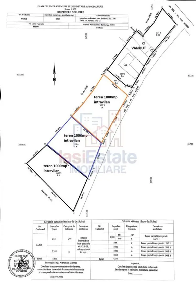 Badeni Centre, Scobinti, Iași: Terrain de 3.000 m² Divisible avec Toutes Utilités - foto 1