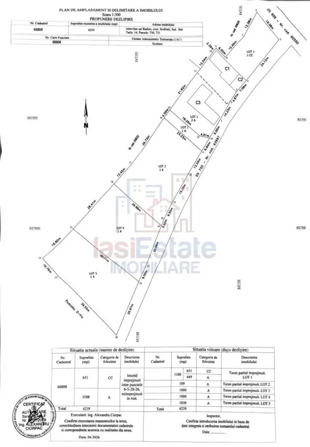 Badeni Centre, Scobinti, Iași: Terrain de 3.000 m² Divisible avec Toutes Utilités - foto 6