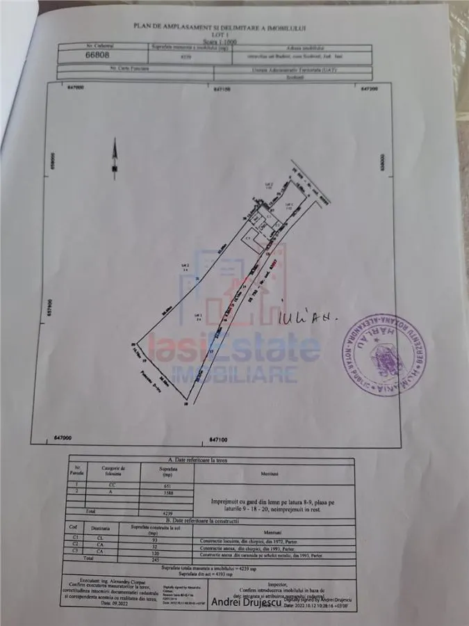 Badeni Centre, Scobinti, Iași: Terrain de 3.000 m² Divisible avec Toutes Utilités - foto 8