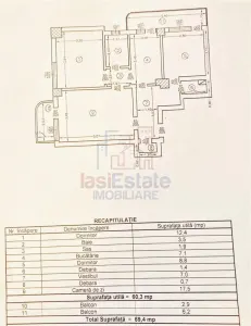 Appartement 3 Pièces avec Vue sur le Palais de la Culture, Podu Ros - foto 9