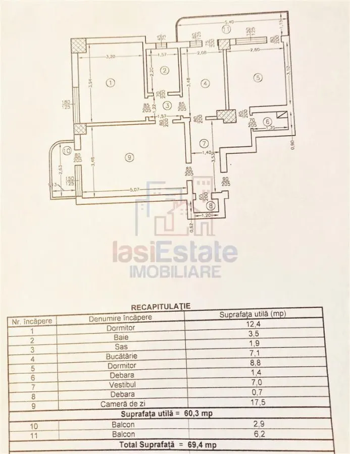 Appartement 3 Pièces avec Vue sur le Palais de la Culture, Podu Ros - foto 9
