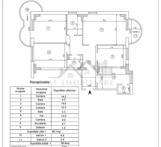 99 sqm – Mid-floor 4-bedroom apartment, Nicolina, Rond Vechi, Iași - Iasi