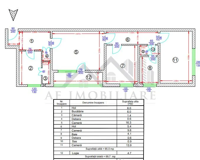 Podu Ros - Appartement 3 Pièces, 70 m² - Sans Risque Structurel - foto 4