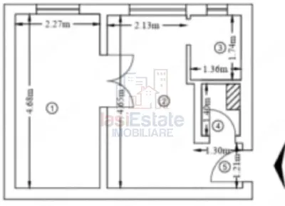 Appartement Deux Pièces, Quartier Tătărași - foto 2
