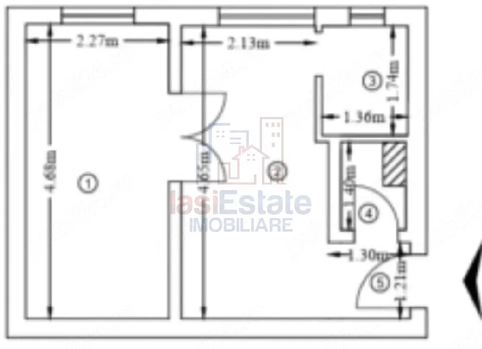 Appartement Deux Pièces, Quartier Tătărași - foto 2