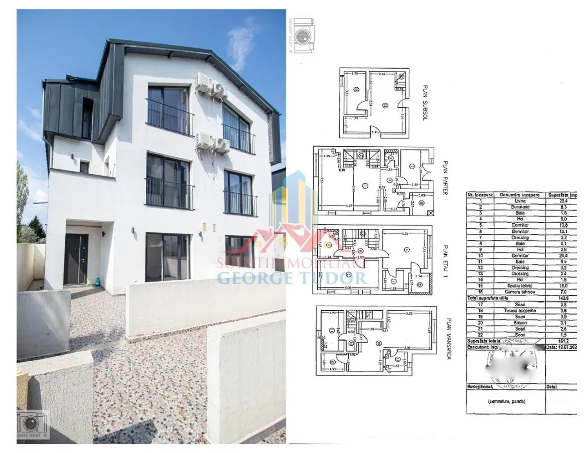 Villa Duplex P+2E+M, 161 sqm + Parking, Cittadella Garden, Chiajna - foto 1
