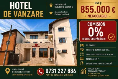 Hotel for sale in Bucuresti, Antiaeriana area - Bucuresti