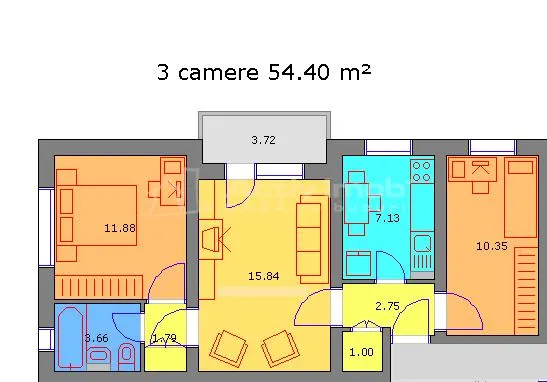Apartamento de 3 Dormitorios – Rogerius, Str. Selimbarului – 4ª Planta - foto 14
