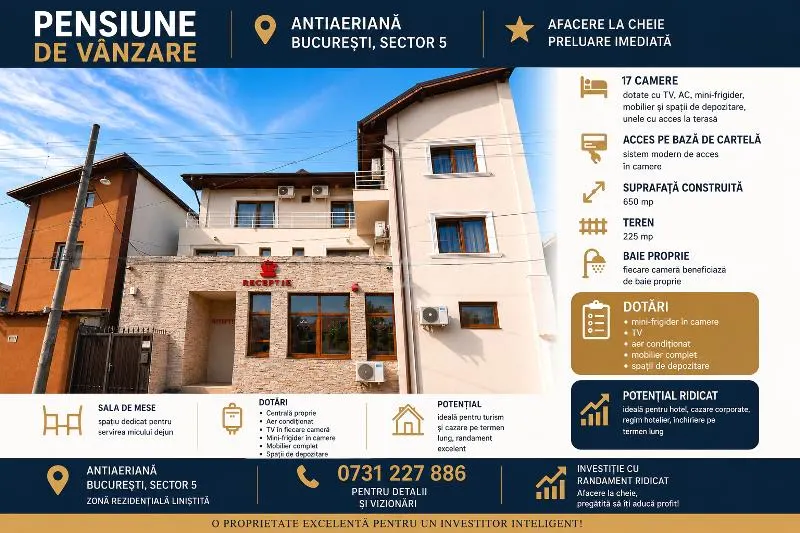 Vente - Immeuble Commercial et Hôtel 3 Étoiles, 17 Chambres, Rahova-Antiaeriana, Bucarest - foto 2