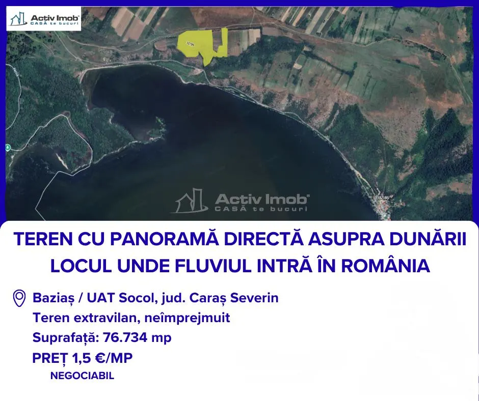 Terrain Rural à Bazias avec Vues Directes sur le Danube - foto 1