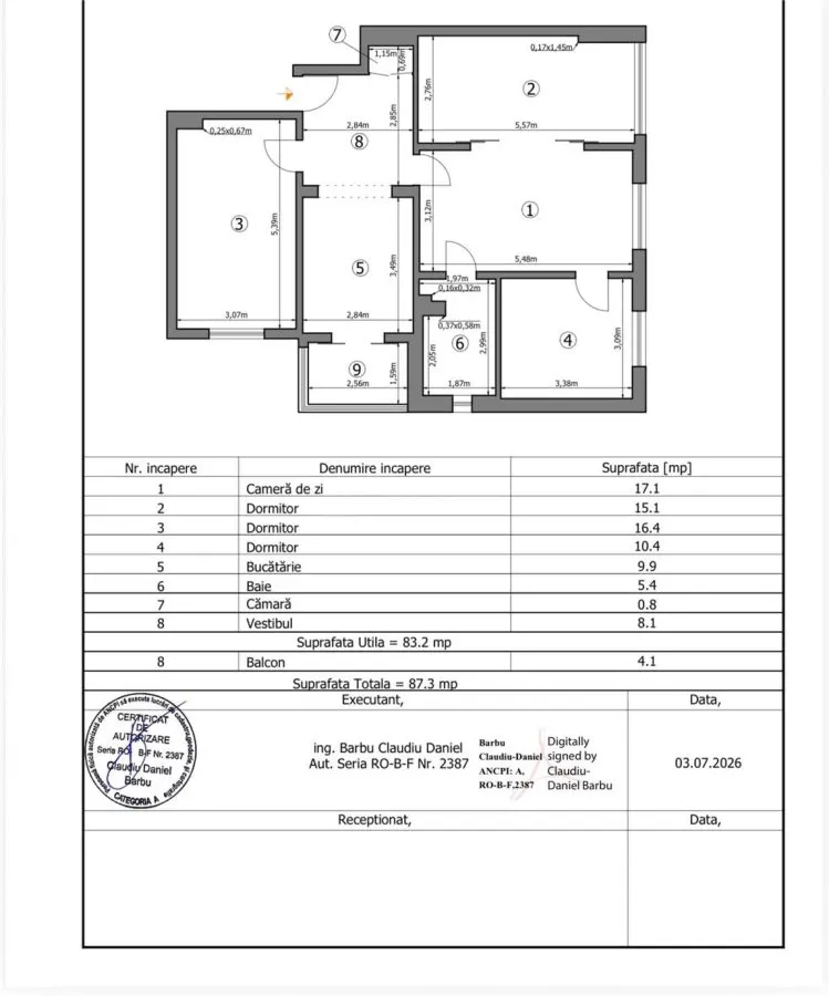 Appartement 4 Pièces 90 m², Disjoint, Crangași, Chaudière Individuelle - foto 9