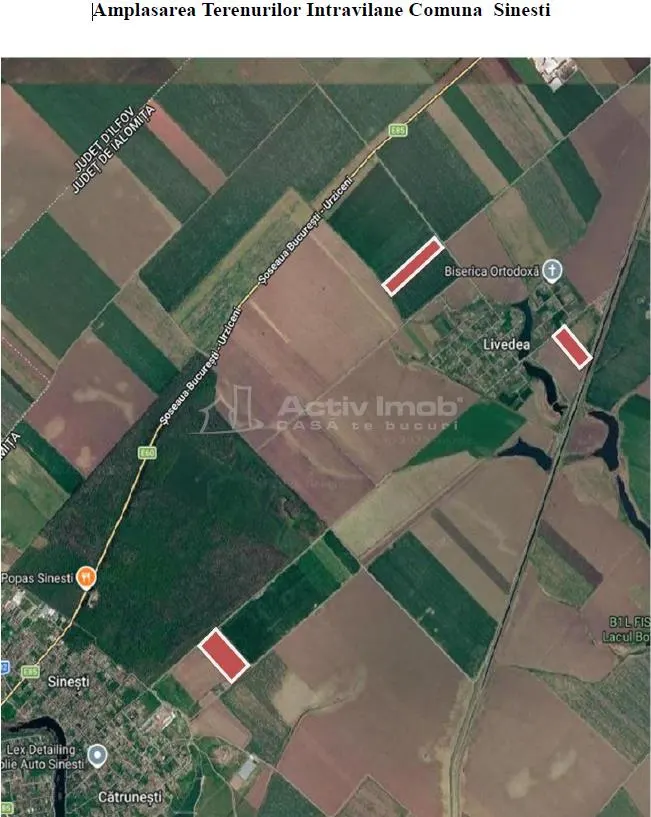Cartera de 3 Parcelas Intravilanas, Sinești – 12 €/m² - foto 1